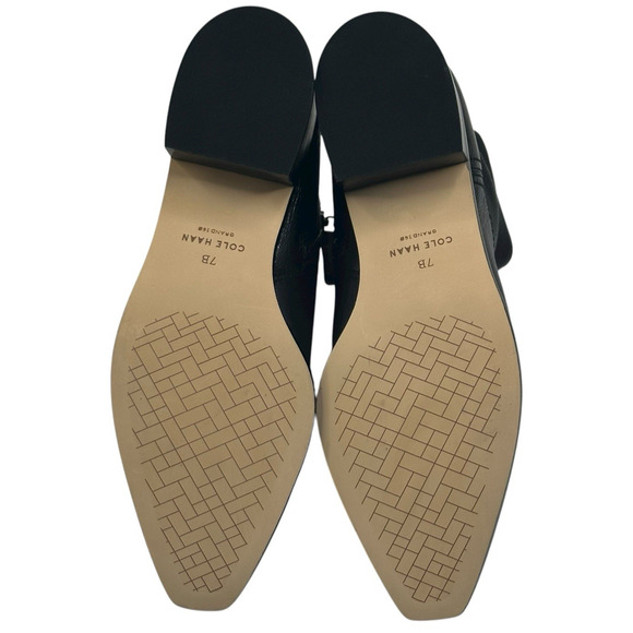 COLE HAAN Naia Black Leather Ankle Boots Womens Size 7B Side Zip New $200 C - Picture 13 of 13